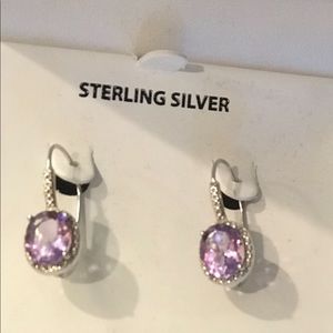 Amethyst & Diamond earrings